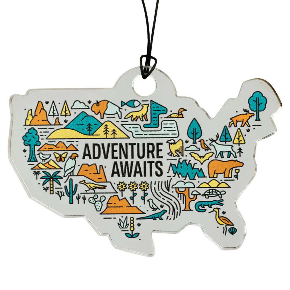 Adventure Awaits Acrylic Ornament