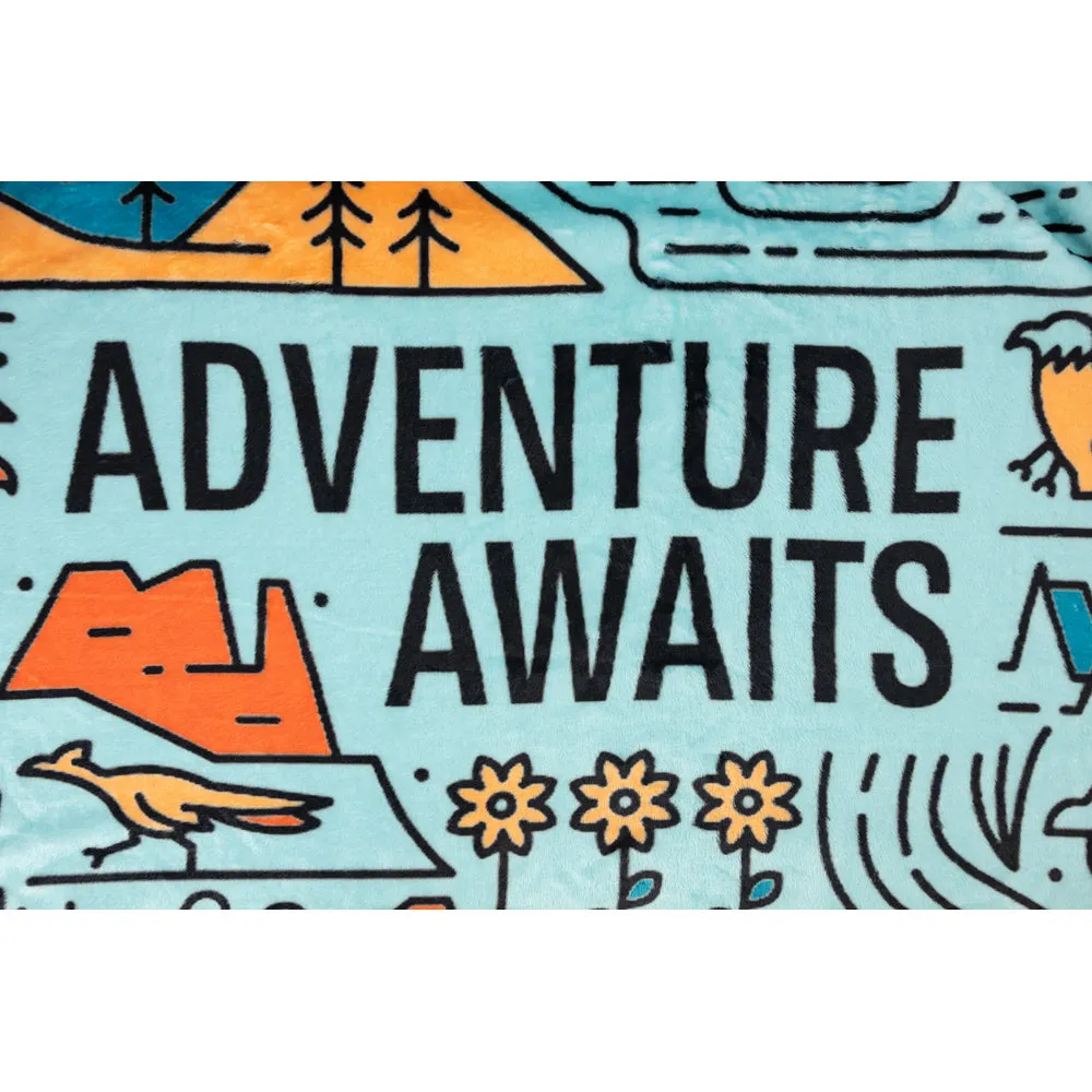 Adventure Awaits National Park Fleece Blanket - Image 3