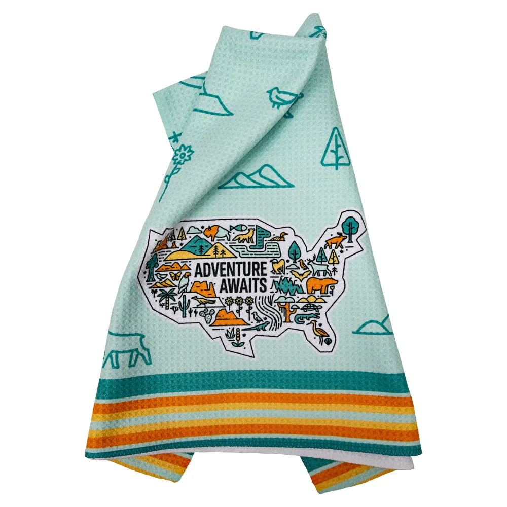 Adventure Awaits National Park Kitchen Towel - Image 3