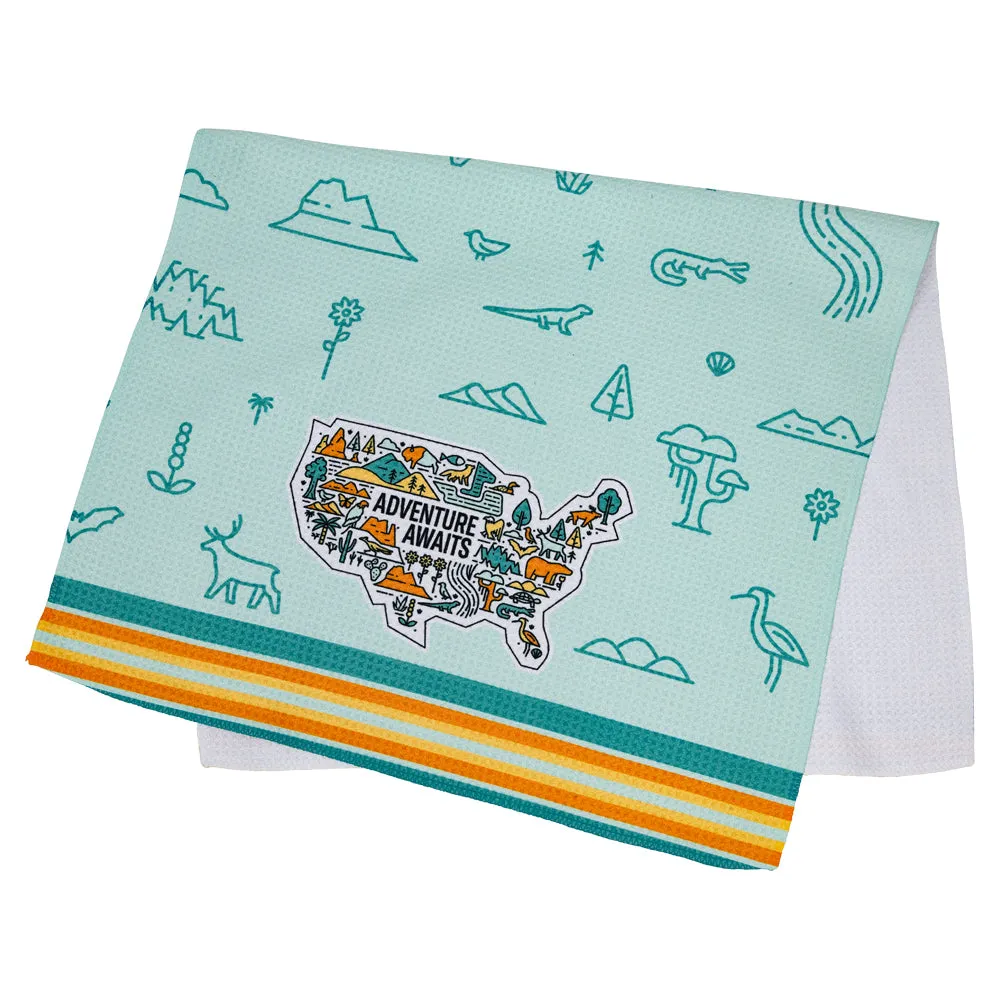Adventure Awaits National Park Kitchen Towel - Image 4
