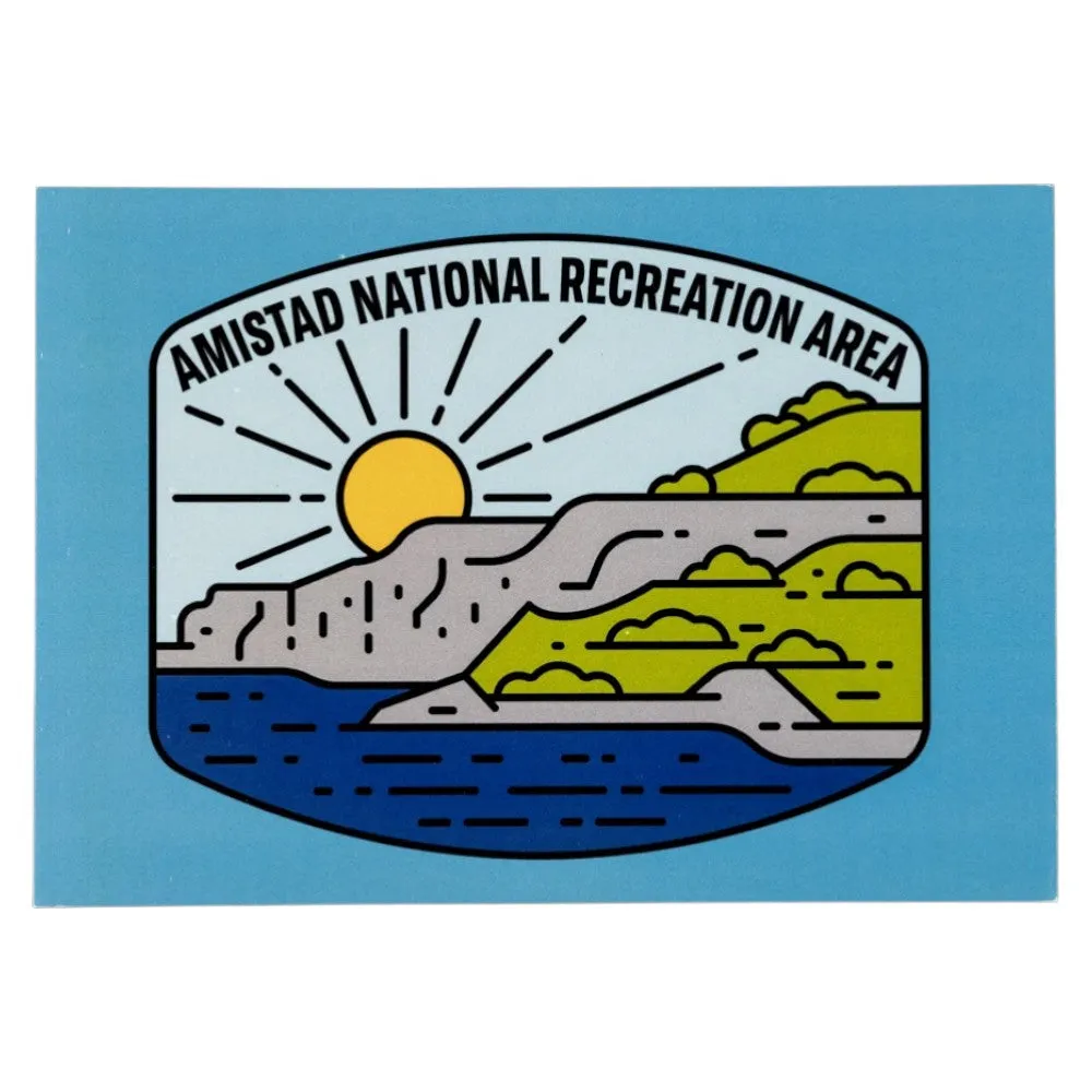 Amistad National Recreation Area Postcard - Fell Logo