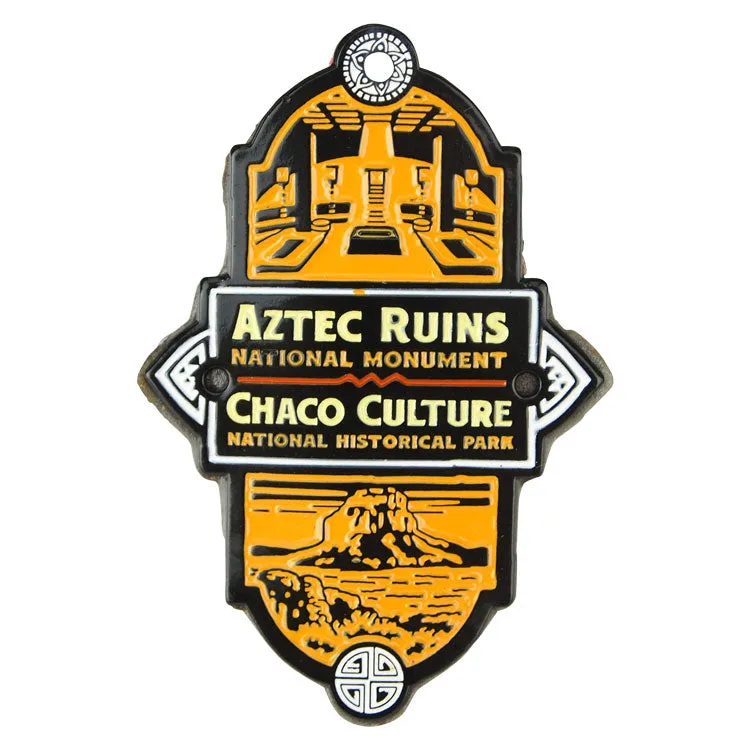 Aztec Ruins - Chaco Culture Combination Hiking Stick Medallion
