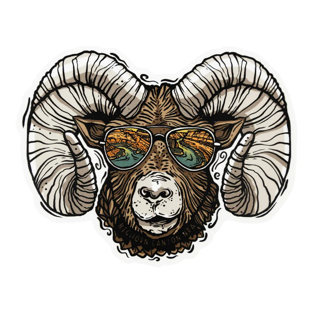 Bighorn Canyon National Recreation Area Sticker - Reflections