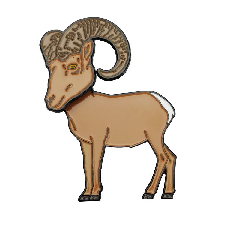 Bighorn Sheep Bobble Head Pin