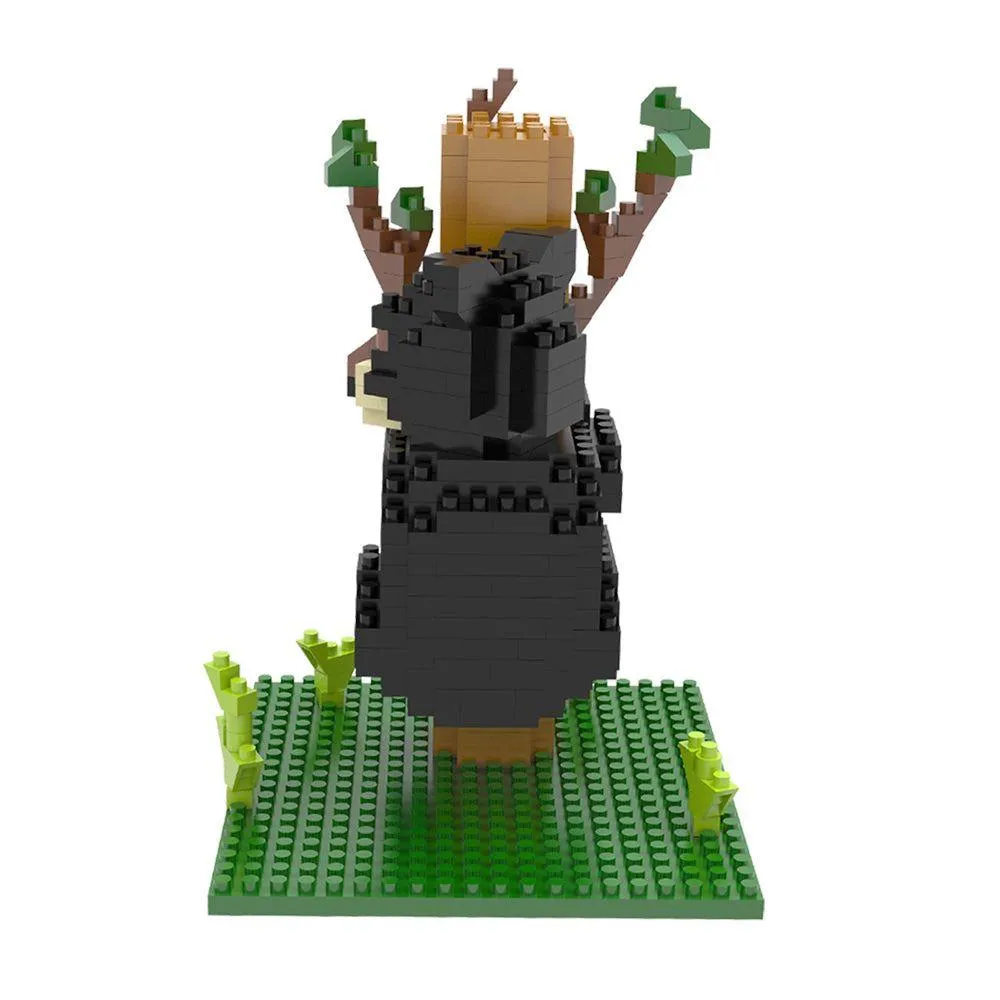 Black Bear on Tree Mini Block Set - Image 3