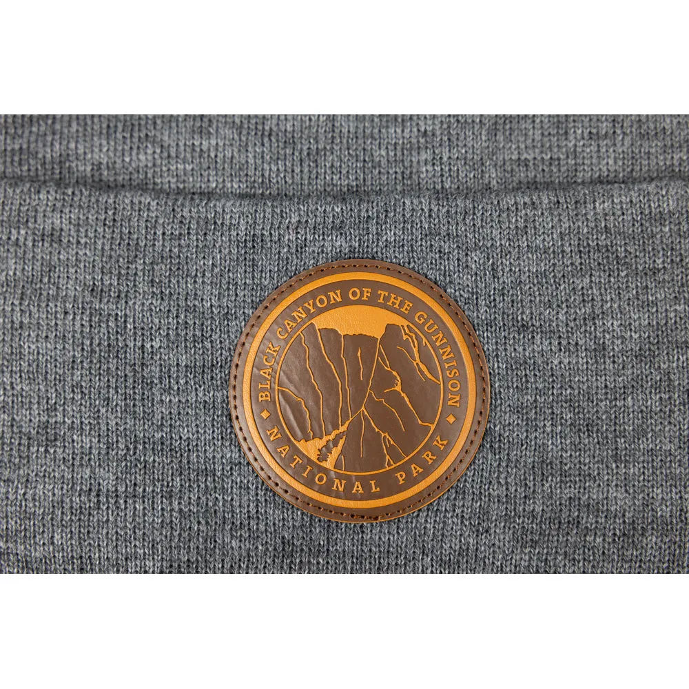 Black Canyon of the Gunnison National Park Beanie - Leather Patch - Image 2