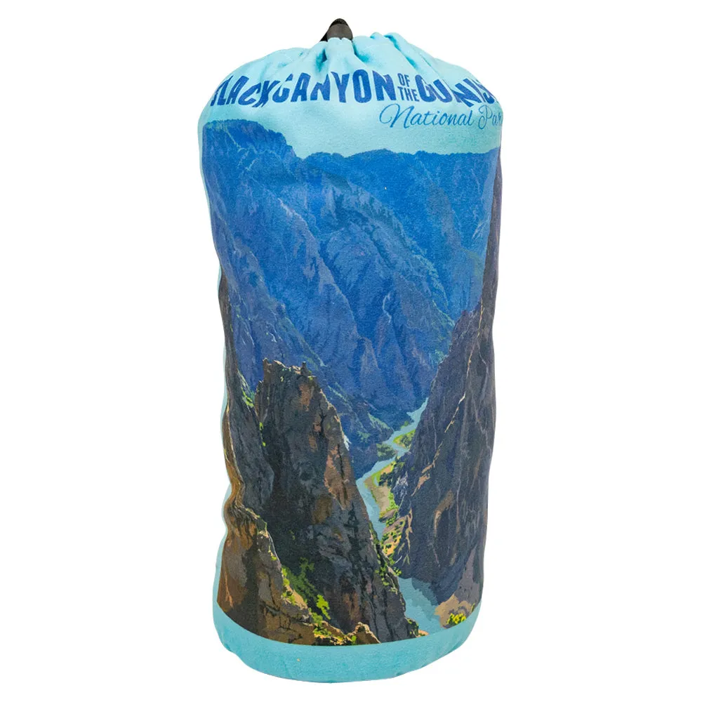 Black Canyon of the Gunnison National Park Fleece Blanket - Retro Ranger - Image 2