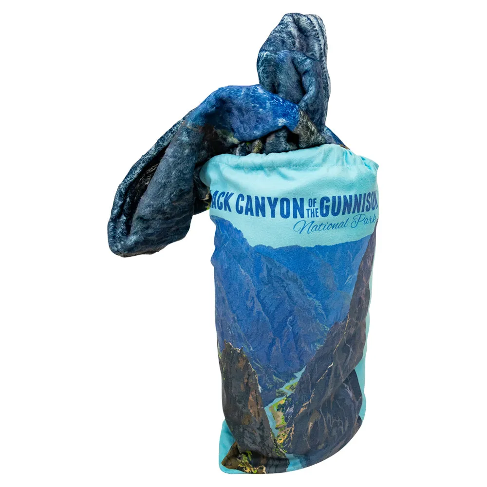 Black Canyon of the Gunnison National Park Fleece Blanket - Retro Ranger - Image 7