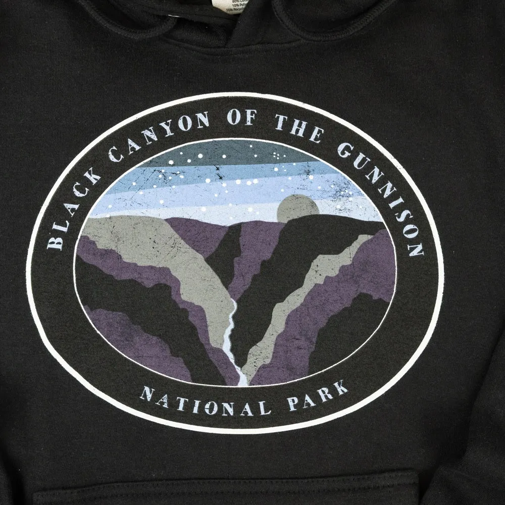 Black Canyon of the Gunnison National Park Fleece Hoodie - Night Sky - Image 2