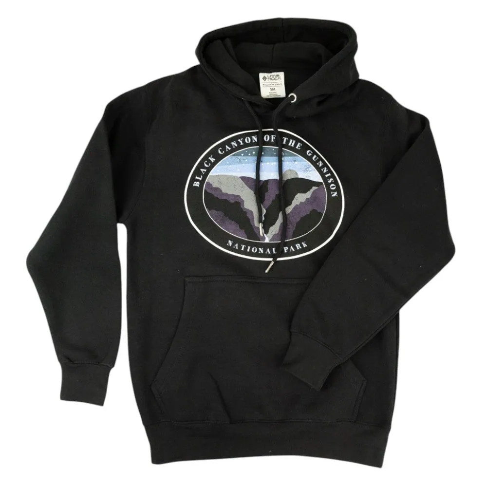 Black Canyon of the Gunnison National Park Fleece Hoodie - Night Sky - Image 3