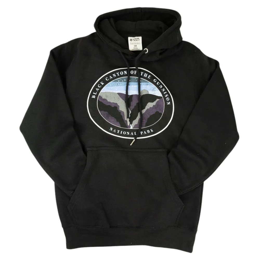 Black Canyon of the Gunnison National Park Fleece Hoodie - Night Sky - Image 4