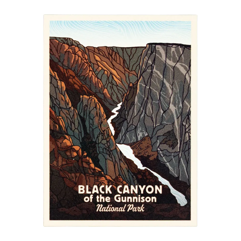 Black Canyon of the Gunnison National Park Sticker - Topo