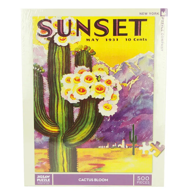 Cactus Bloom Sunset Magazine Puzzle