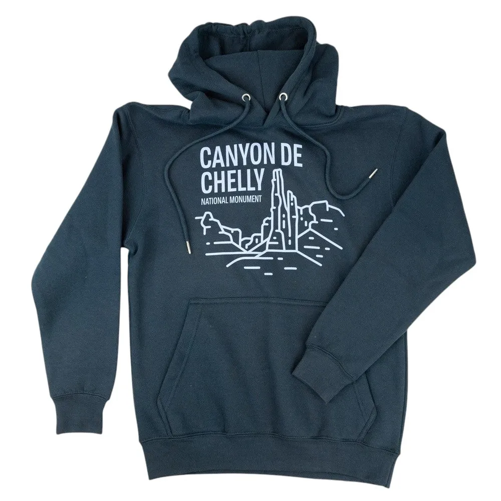 Canyon de Chelly National Monument Fleece Hoodie - Fell Logo
