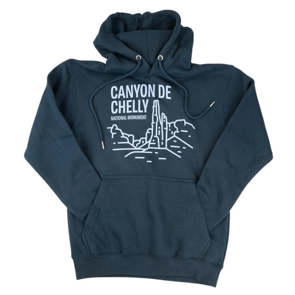 Canyon de Chelly National Monument Fleece Hoodie - Fell Logo - Image 3