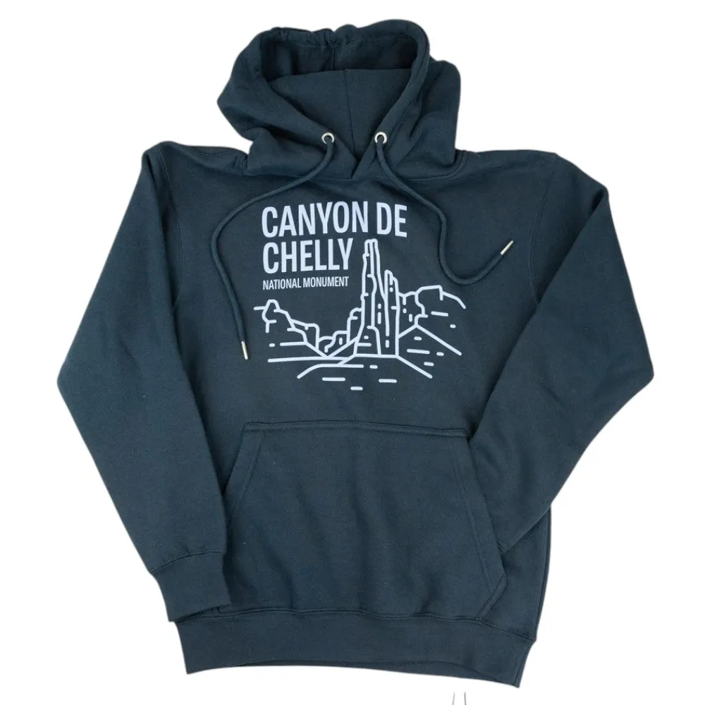 Canyon de Chelly National Monument Fleece Hoodie - Fell Logo - Image 4