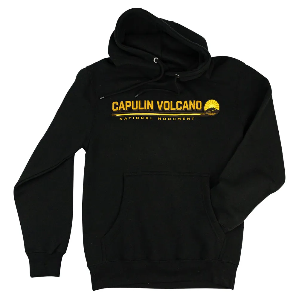 Capulin Volcano National Monument Fleece Hoodie - Retro Stripe - Image 3