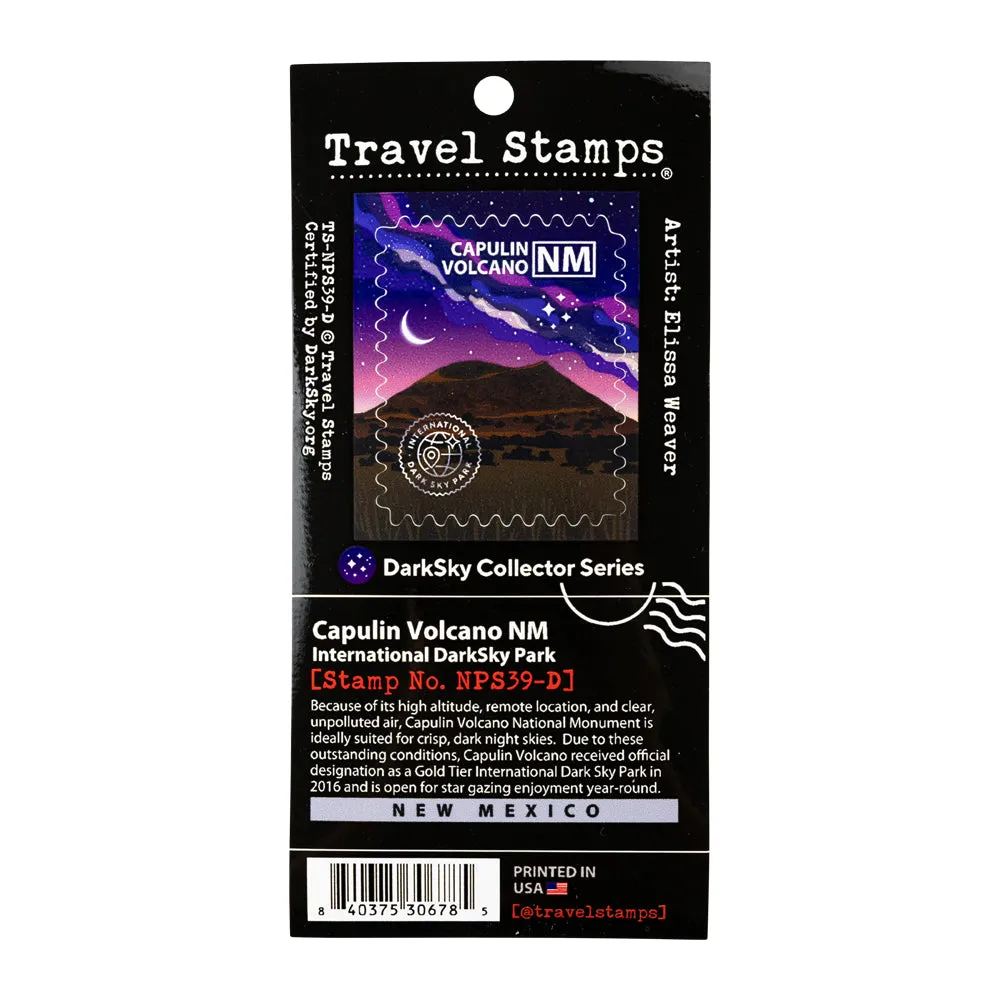Capulin Volcano National Monument Travel Stamp - Night Sky