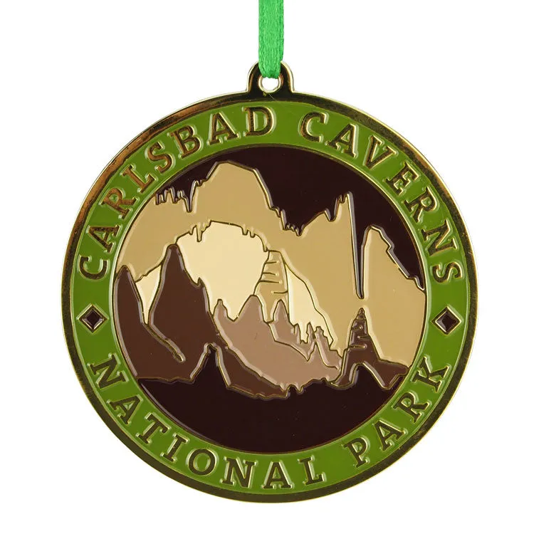 Carlsbad Caverns National Park Metal Ornament - Round Logo