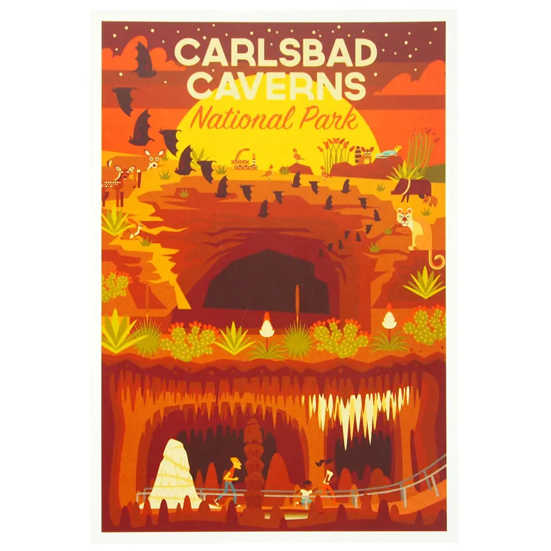 Carlsbad Caverns National Park Postcard - Geometric