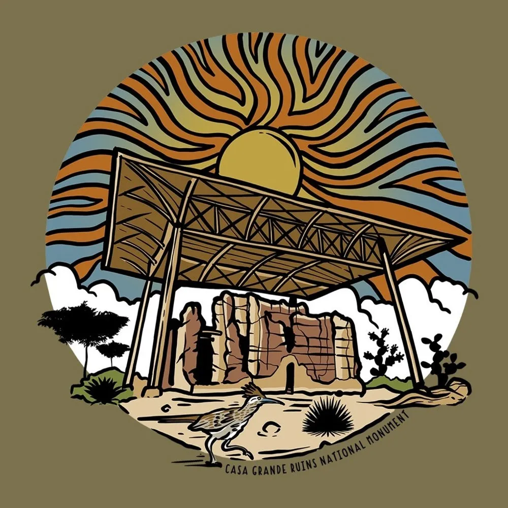 Casa Grande Ruins National Monument T-Shirt - Sunset - Image 2