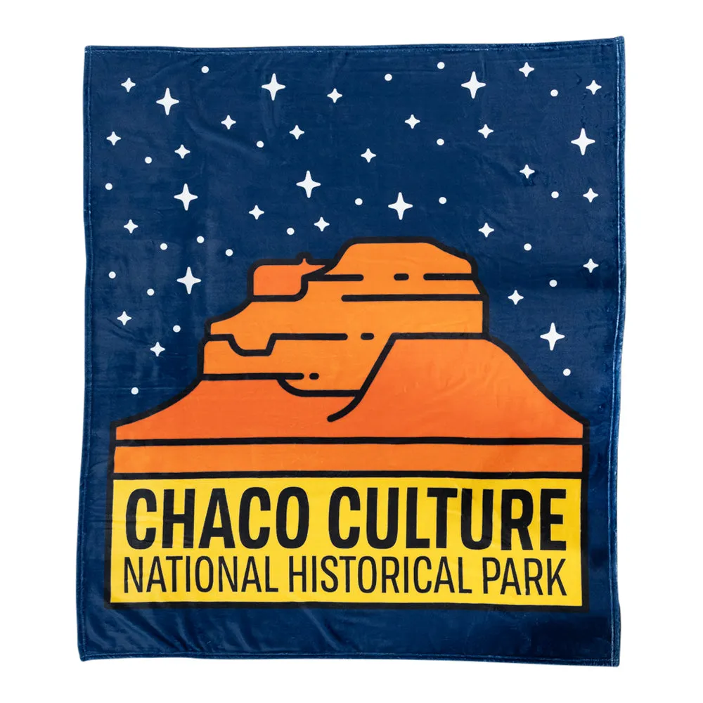 Chaco Culture National Historical Park Fleece Blanket - Fell Logo