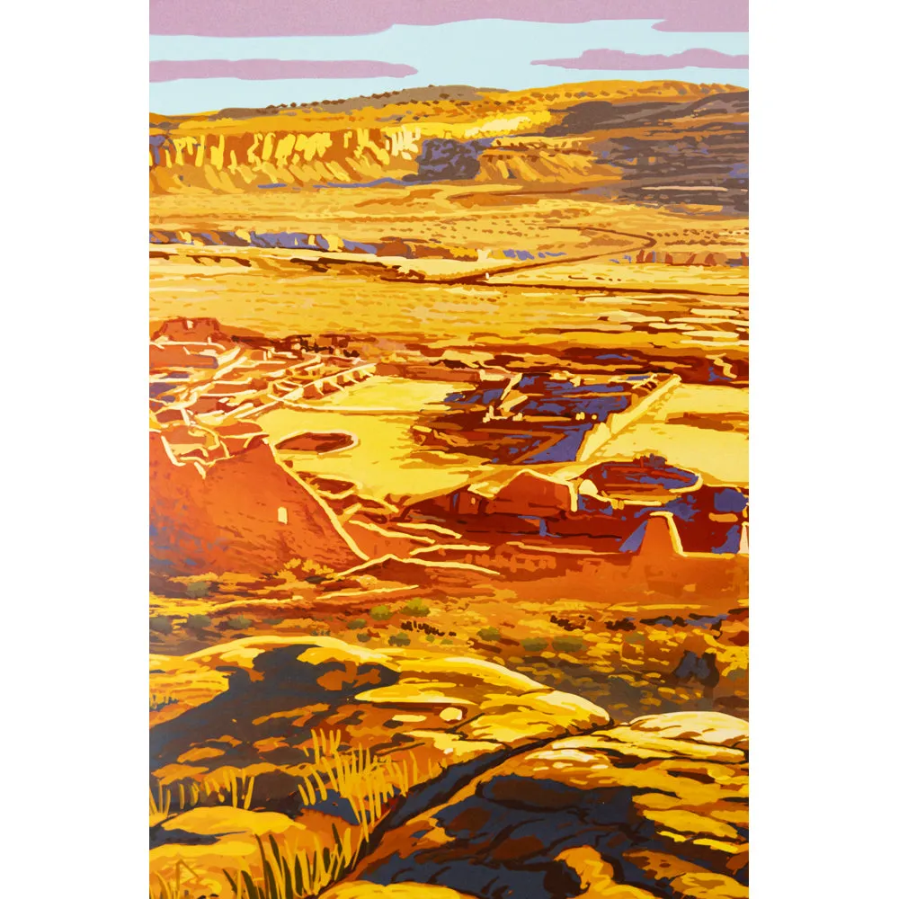 Chaco Culture National Historical Park Poster – Pueblo Bonito Illustration - Image 2