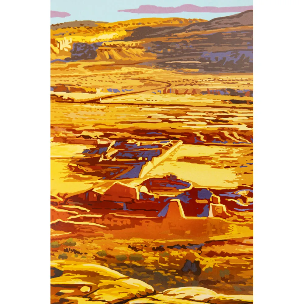 Chaco Culture National Historical Park Poster – Pueblo Bonito Illustration - Image 3