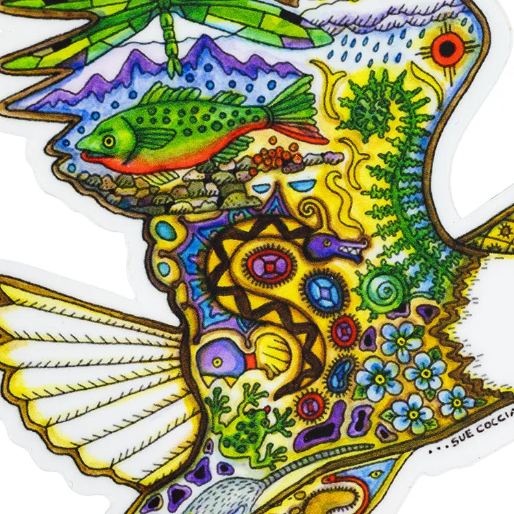 Earth Art Bald Eagle Sticker - Image 4