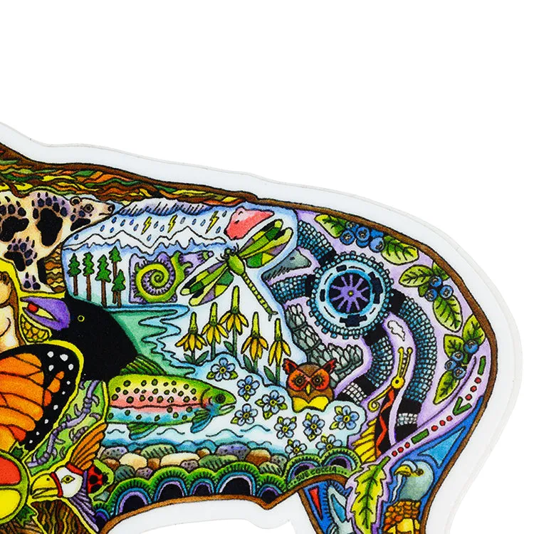Earth Art Buffalo Sticker - Image 5