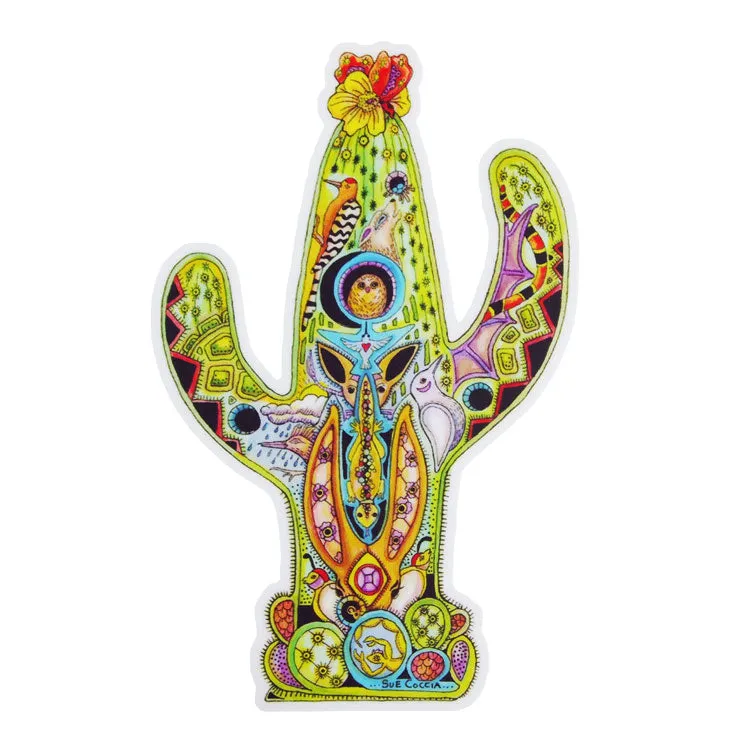 Earth Art Saguaro Cactus Sticker