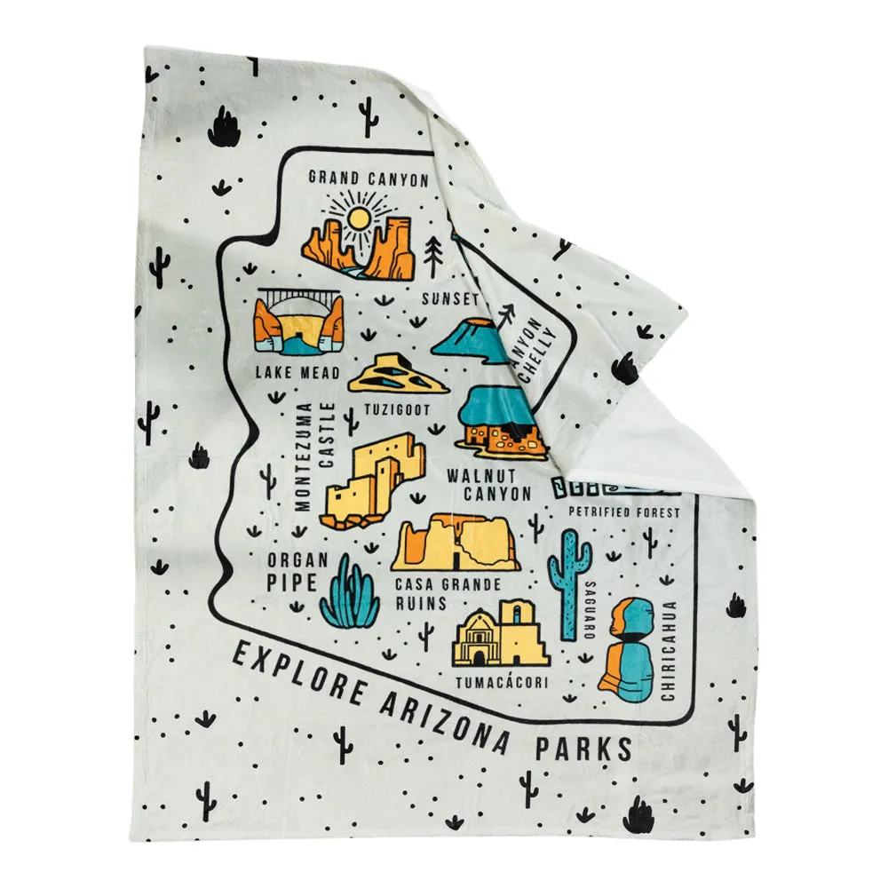 Explore Arizona Parks Fleece Blanket - Image 2