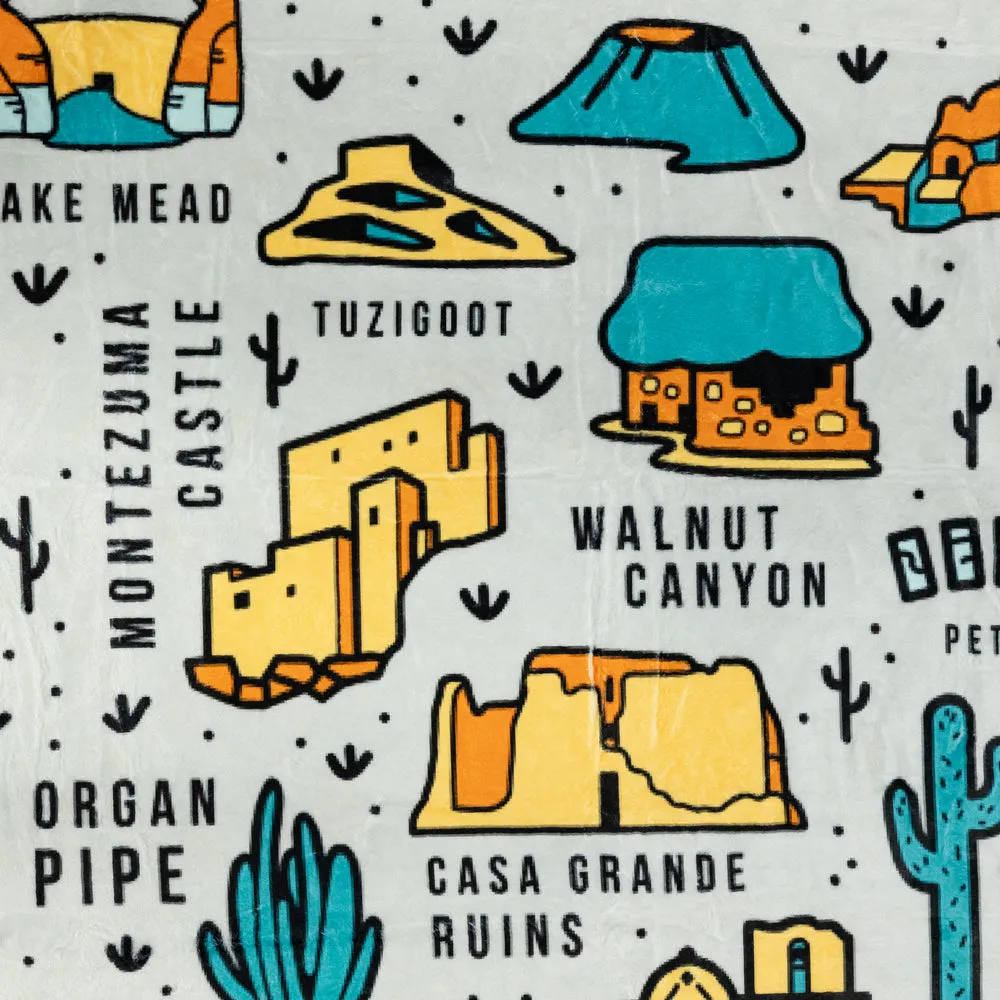 Explore Arizona Parks Fleece Blanket - Image 4