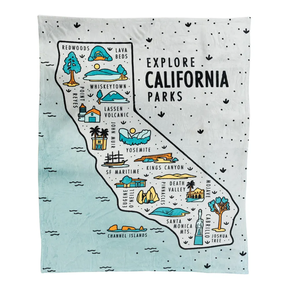 Explore California Parks Fleece Blanket
