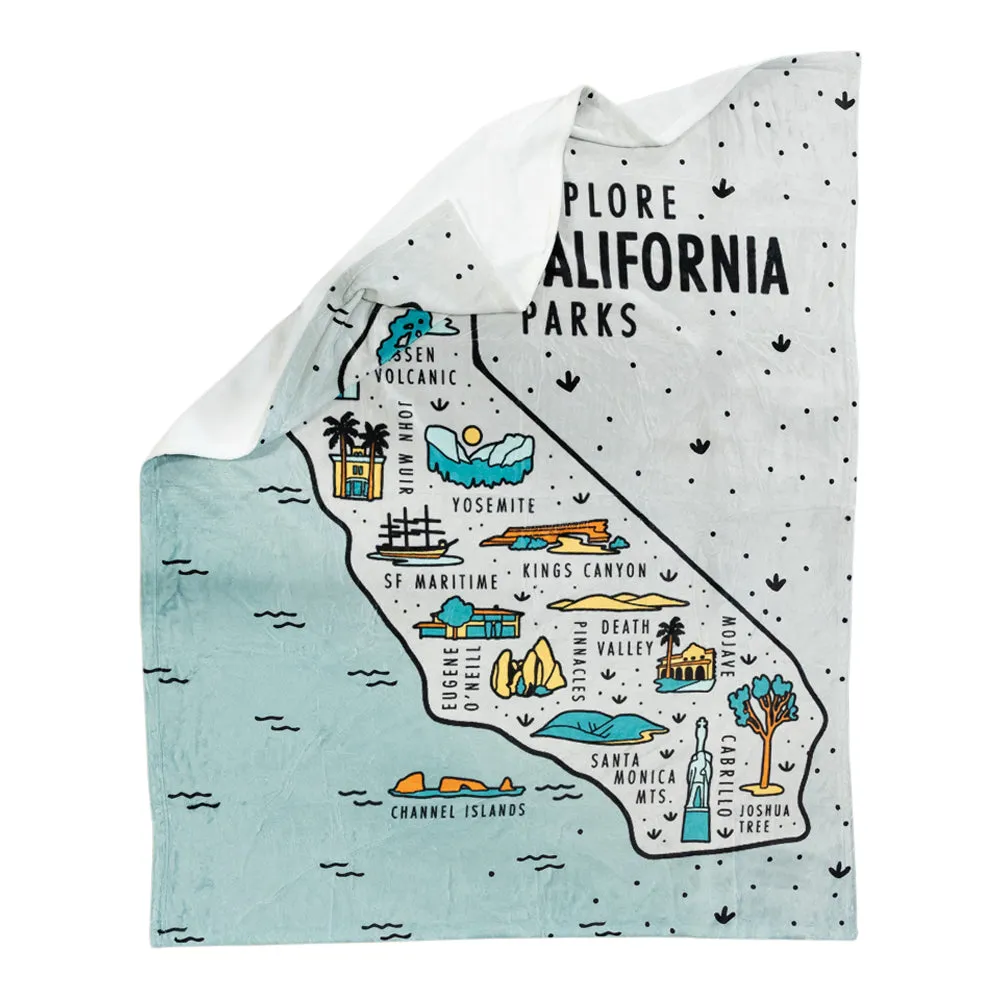 Explore California Parks Fleece Blanket - Image 2