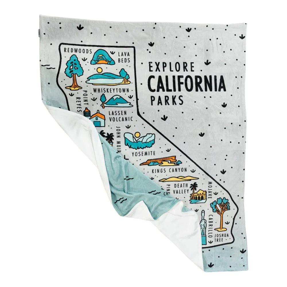 Explore California Parks Fleece Blanket - Image 3