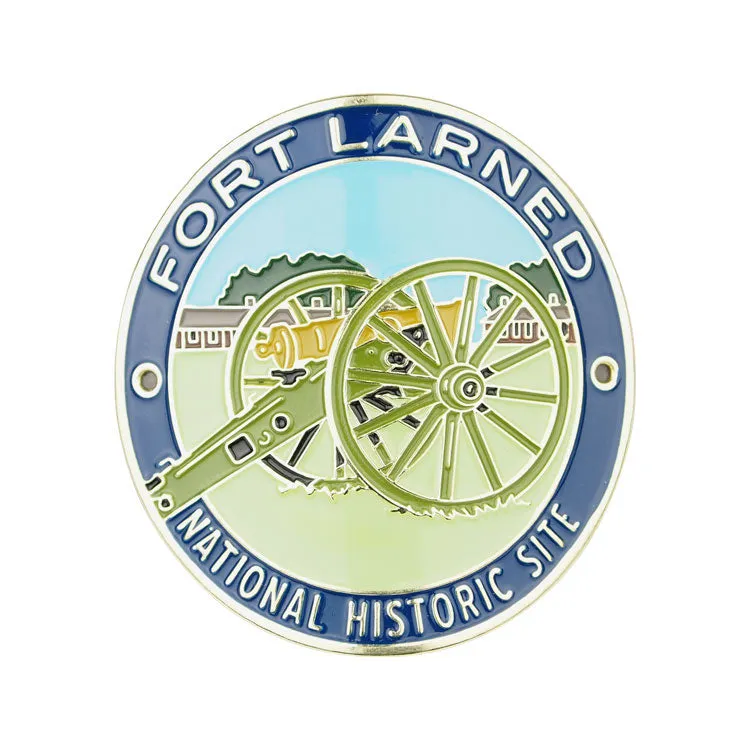 Fort Larned National Historic Site Hiking Stick Medallion - Round Logo - Image 2