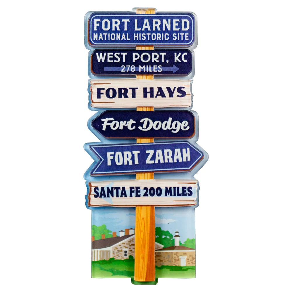 Fort Larned National Historic Site Magnet - Signpost