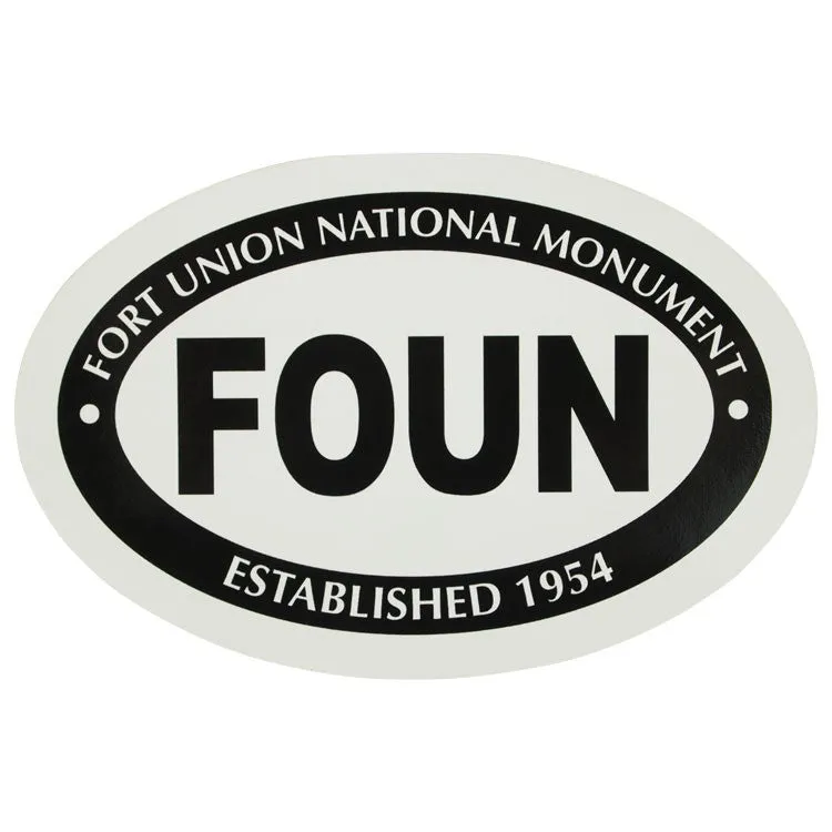 Fort Union National Monument Sticker - Mini Oval