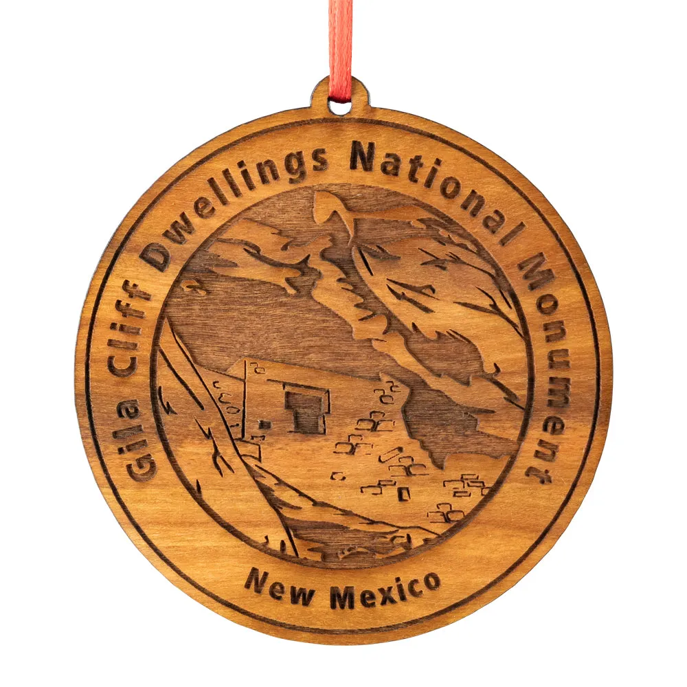 Gila Cliff Dwellings National Monument Wood Ornament