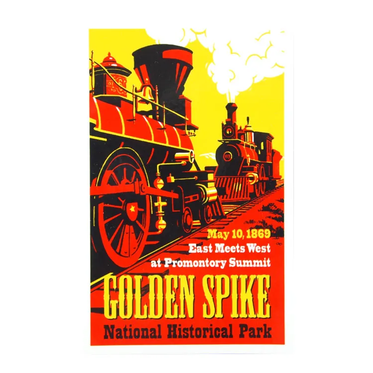 Golden Spike National Historical Park Sticker - 2 Trains Graphic