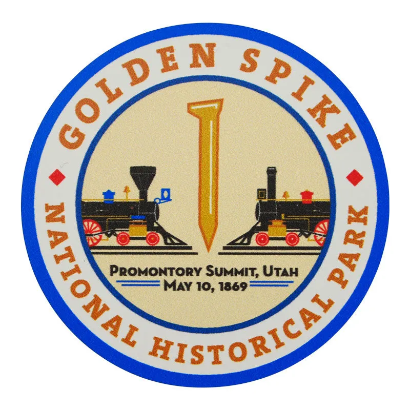 Golden Spike National Historical Park Sticker - Round Logo