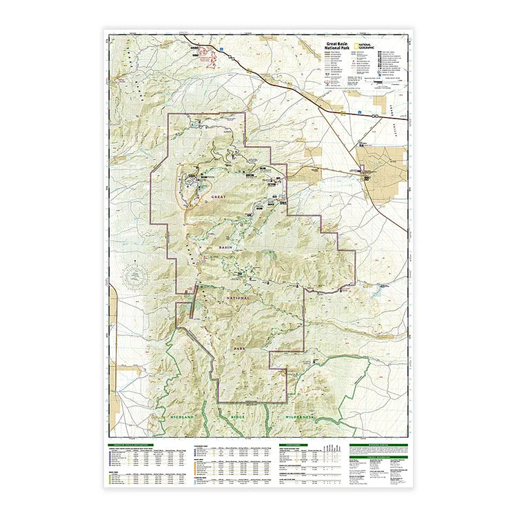 National Geographic Great Basin National Park Map - Image 3