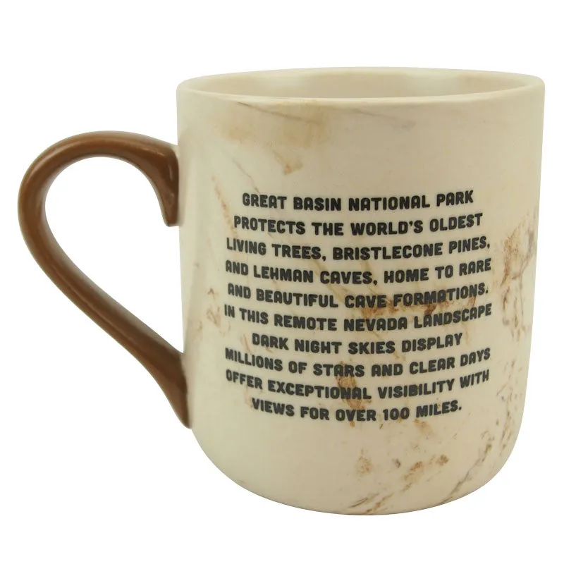 Great Basin National Park Round Logo Marbled Mug - Image 2