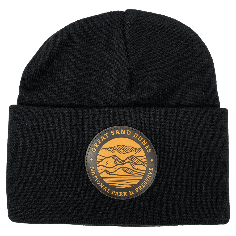 Great Sand Dunes National Park Beanie - Leather Patch