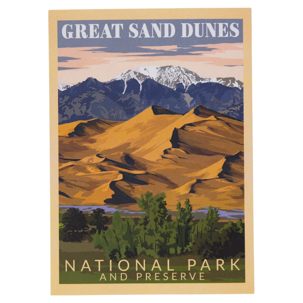 Great Sand Dunes National Park Postcard - Retro Ranger