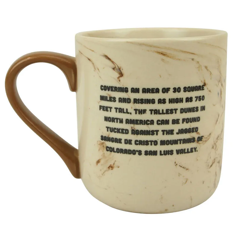 Great Sand Dunes National Park Round Logo Marbled Mug - Image 2