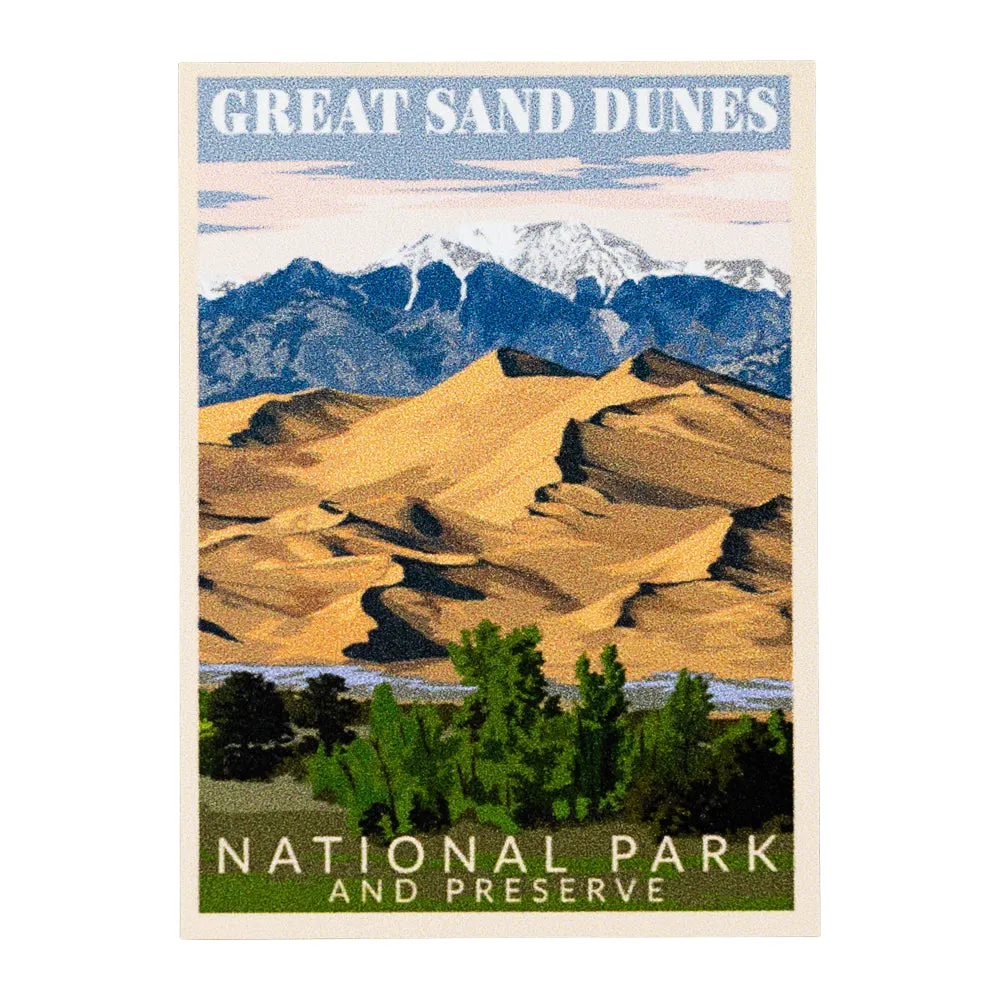 Great Sand Dunes National Park Sticker - Retro Ranger