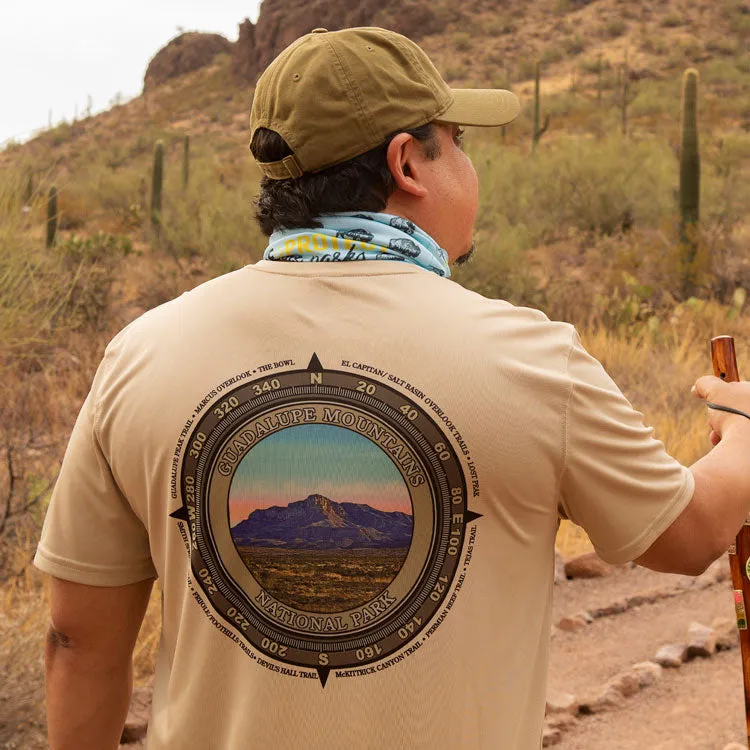 Guadalupe Mountains National Park Performance T-Shirt - Compass - Image 4