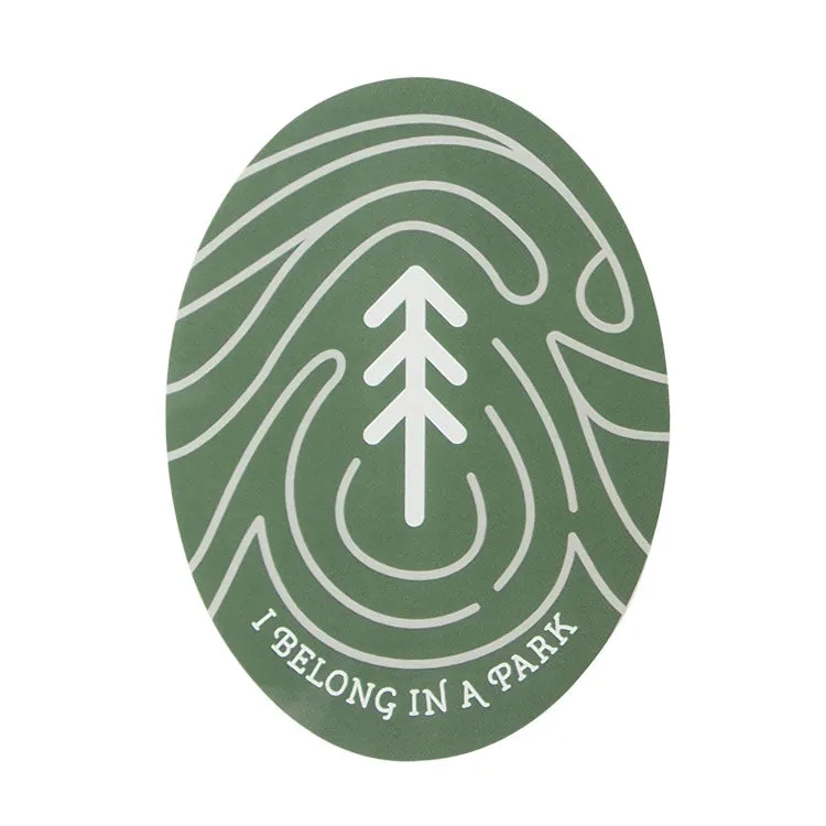 I Belong In A Park Sticker - Image 3